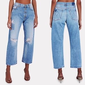 MOTHER
The Snapped Ditcher Flood Cropped Jeans Size 28 NWT
